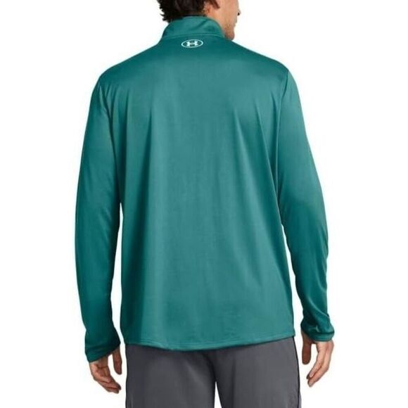 Under Armour 1376844-722 Men's Sz XLT Teal/White Team Tech L/S 1/4 Zip Pullover - Picture 10 of 11
